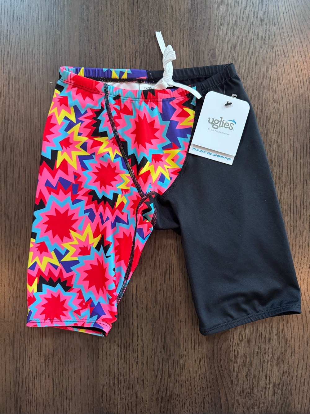 Uglies Colorblock Swim Jammers - Bright Starburst Print & Black